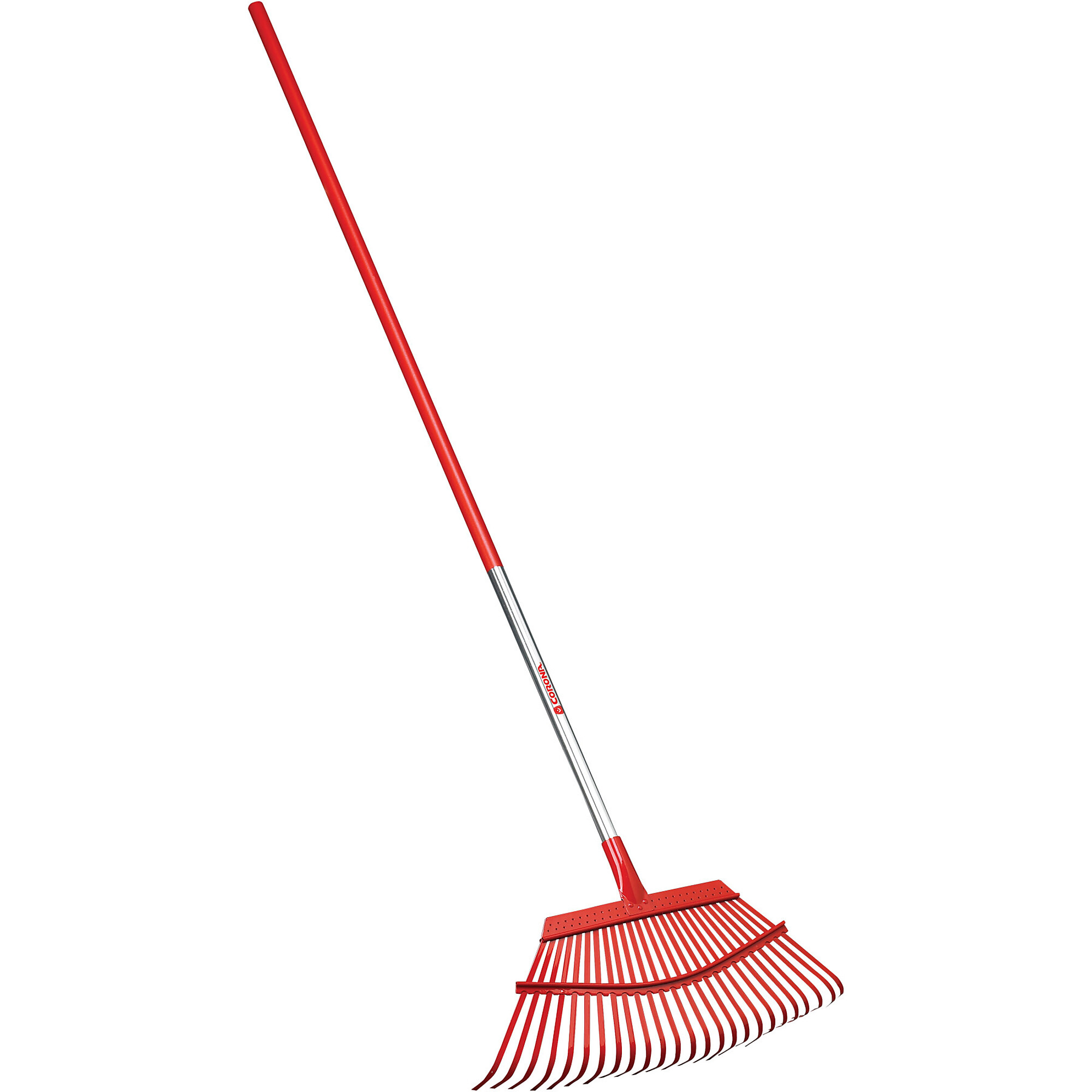 Corona Fixed Tine Leaf Rake — 19in. Head, 25 Tines, Aluminum Handle, Model# RK 62061